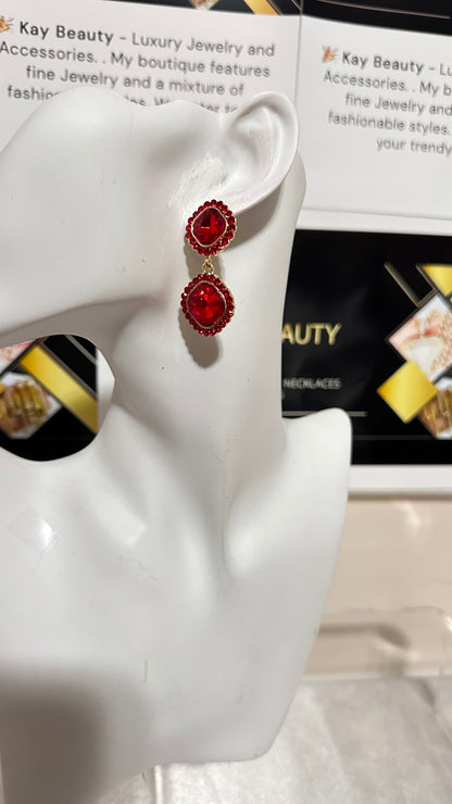 Sexy Red Scarlet Earrings