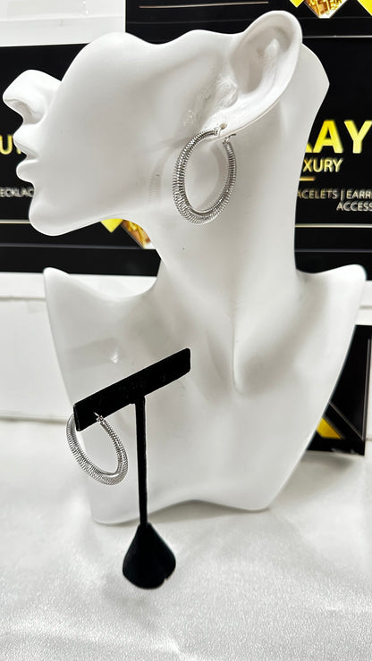 Stainless steel hoops earrings