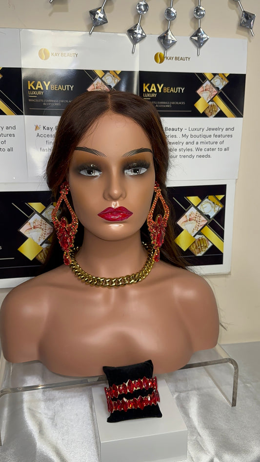 Scarlet Red Earrings