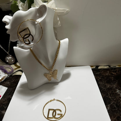 Letter DG Earrings