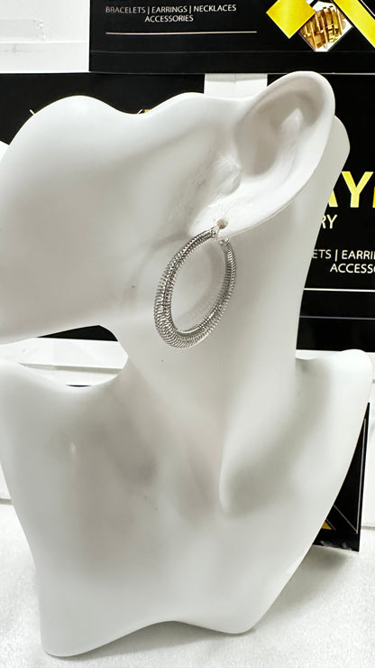 Stainless steel hoops earrings