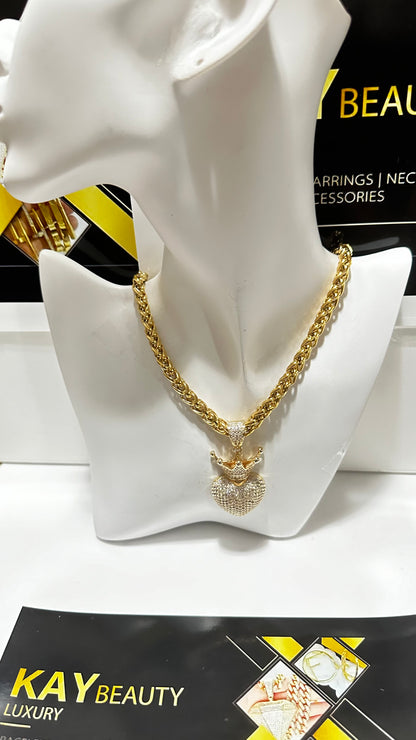 Hip Hop Heart Necklace
