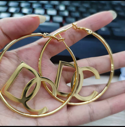 Letter DG Earrings
