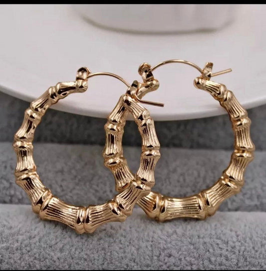 Bamboo Gold Filled Earrings