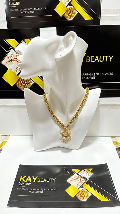 Hip Hop Heart Necklace