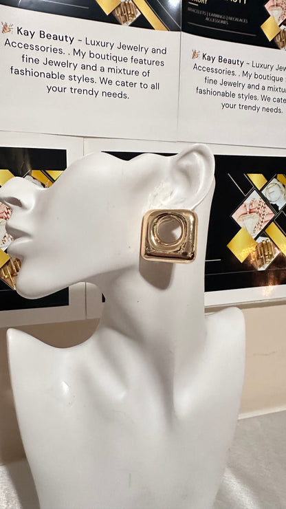 Square Shape Stud Earrings