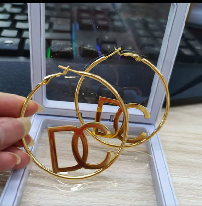 Letter DG Earrings