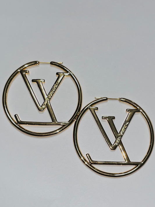 LV LETTER EARRINGS