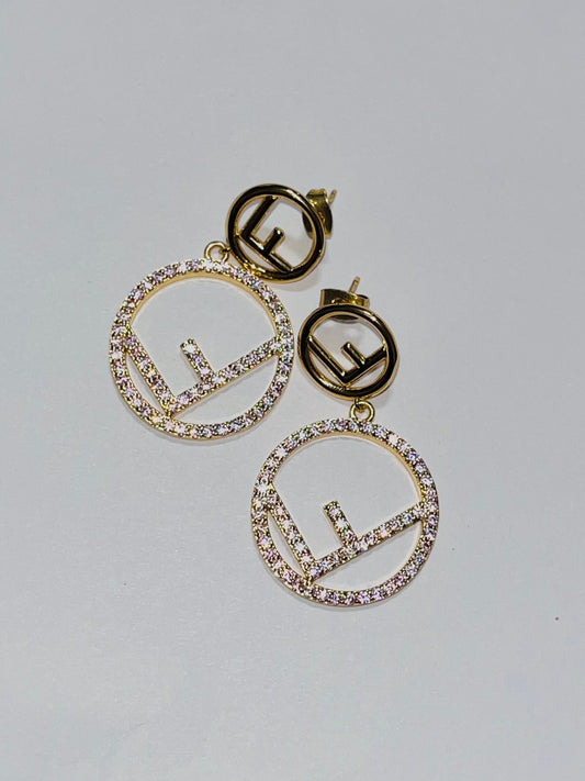 PINK FF EARRINGS