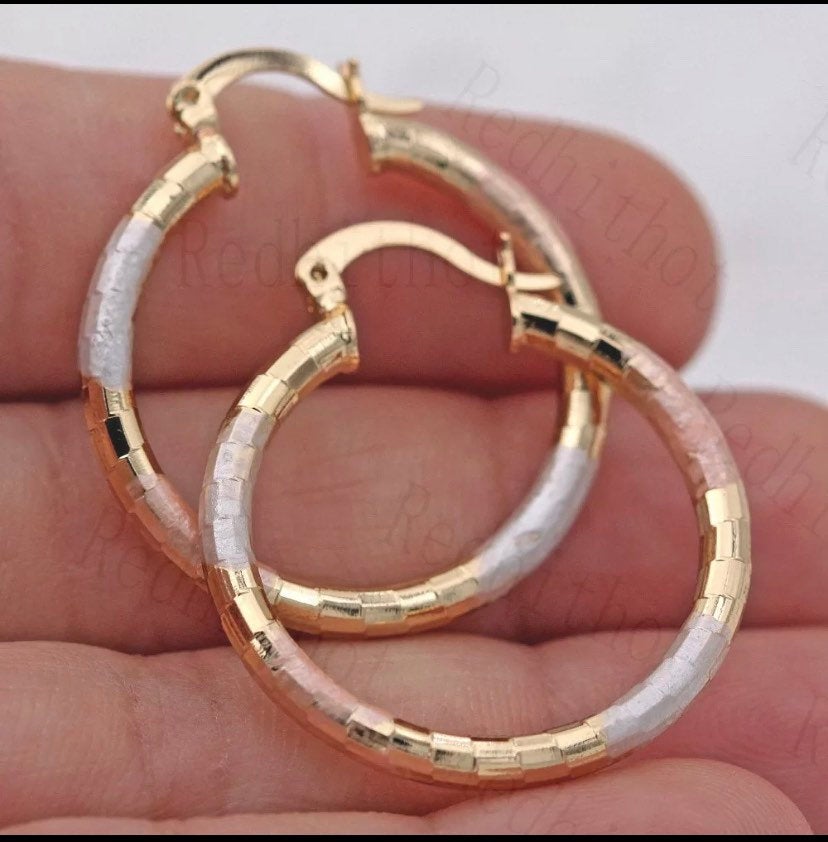 Pink Gold Filled Earrings