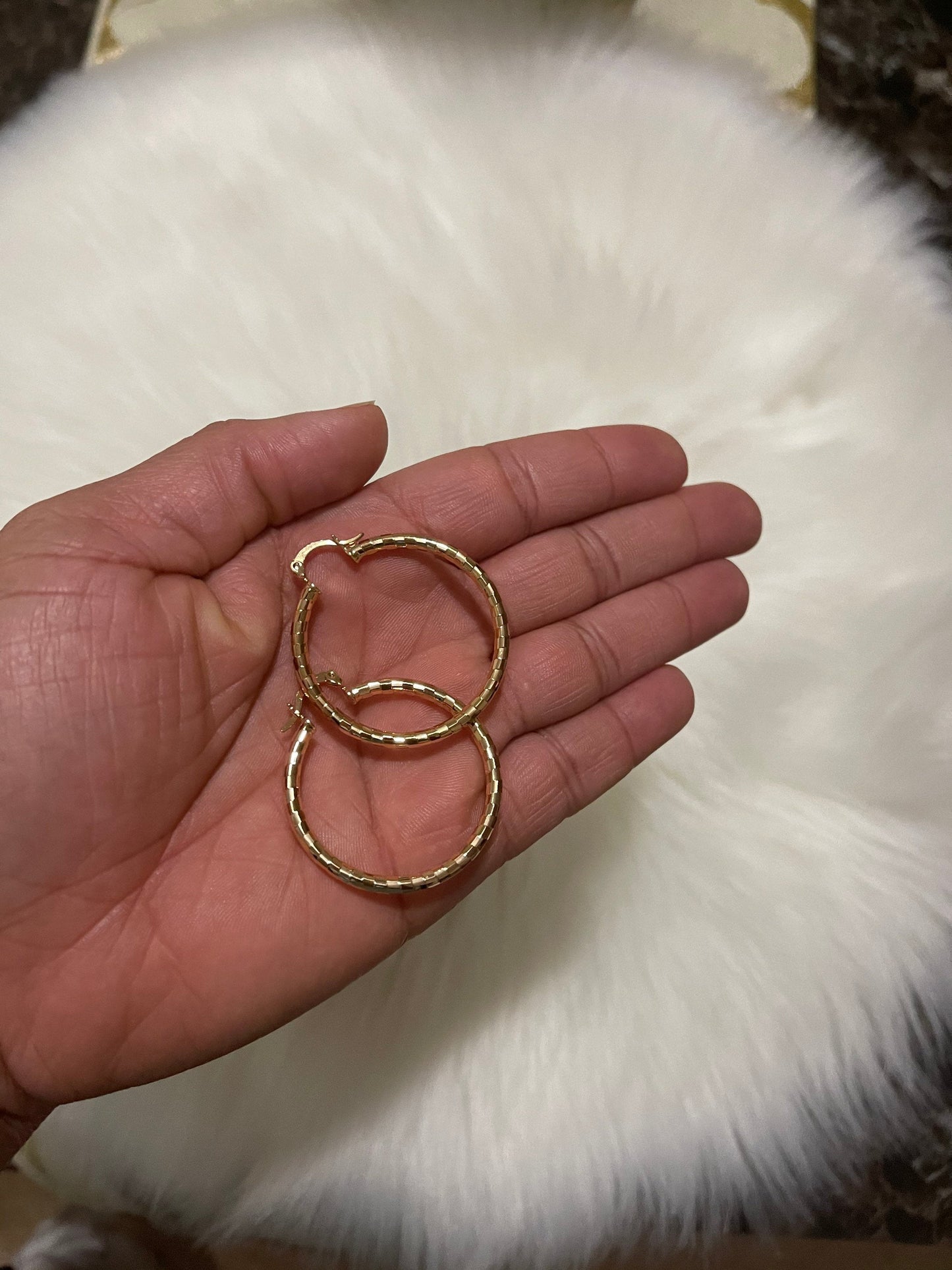 Vintage Gold Filled Hoop Earrings