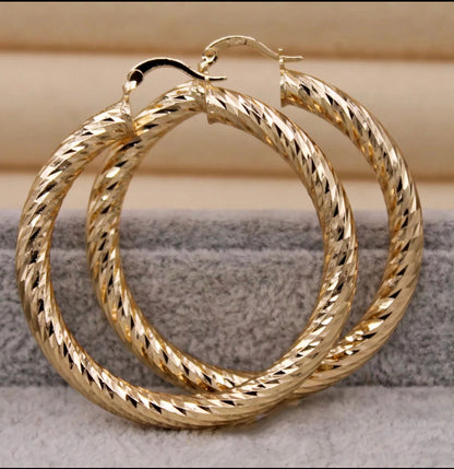 Gold Plate hoop Earrings