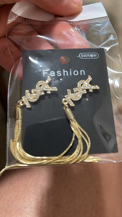 Y letter earrings